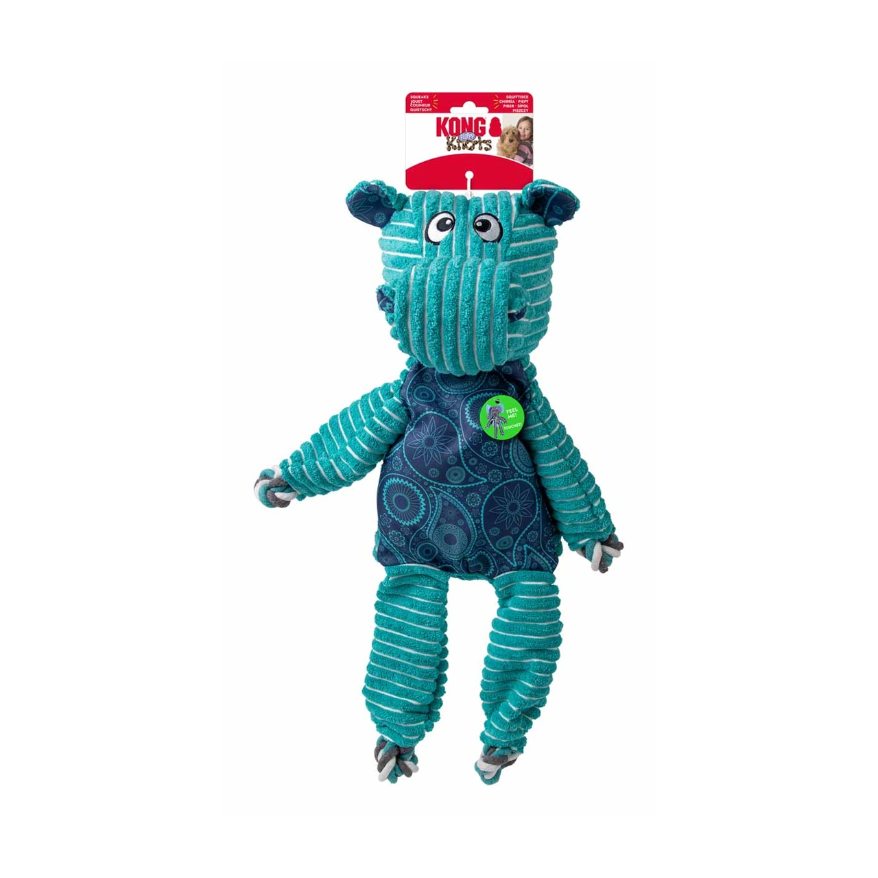 KONG Jumbo Floppy Knots Hippo XL 47 x 35,5 x 15 cm - hundebamse